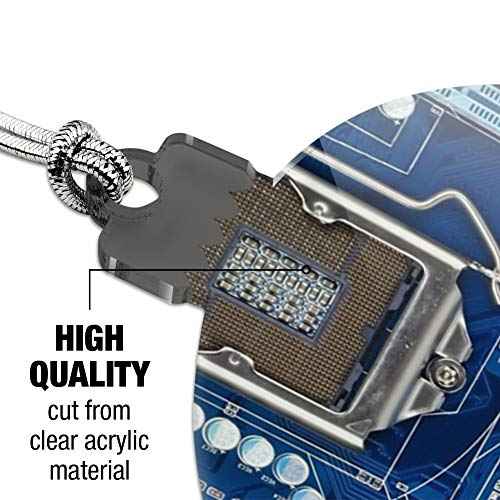 GRAPHICS & MORE Blue Computer Motherboard Processor CPU Acrylic Christmas Tree Holiday Ornament