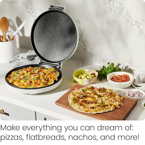 Countertop Electric Pizza Oven & Maker - 13x15 Inch Concrete Finish, 1440W