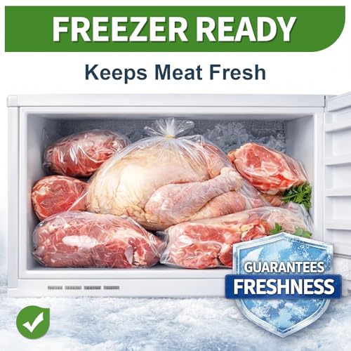 Feifeiya Extra Large Turkey Shrink Bag 18x32 inches, 15 Pack - Freezer Food Storage