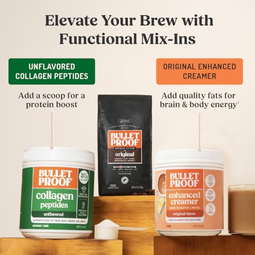 Medium Roast Whole Bean Coffee 5lb Pack - Bulletproof Original Blend, 80 Ounce, Toxin-Free, Arabica Beans