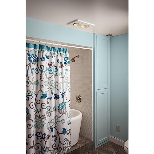 Ceiling Heater and Fan Combo - 2 Bulb Infrared, 70 CFM, White