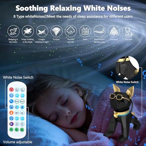 Galaxy Star Projector Nebula Lamp LED Night Light for Bedroom BlackGold