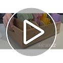 Bamboo Food Container Organizer with Adjustable Dividers - 2 Pack
