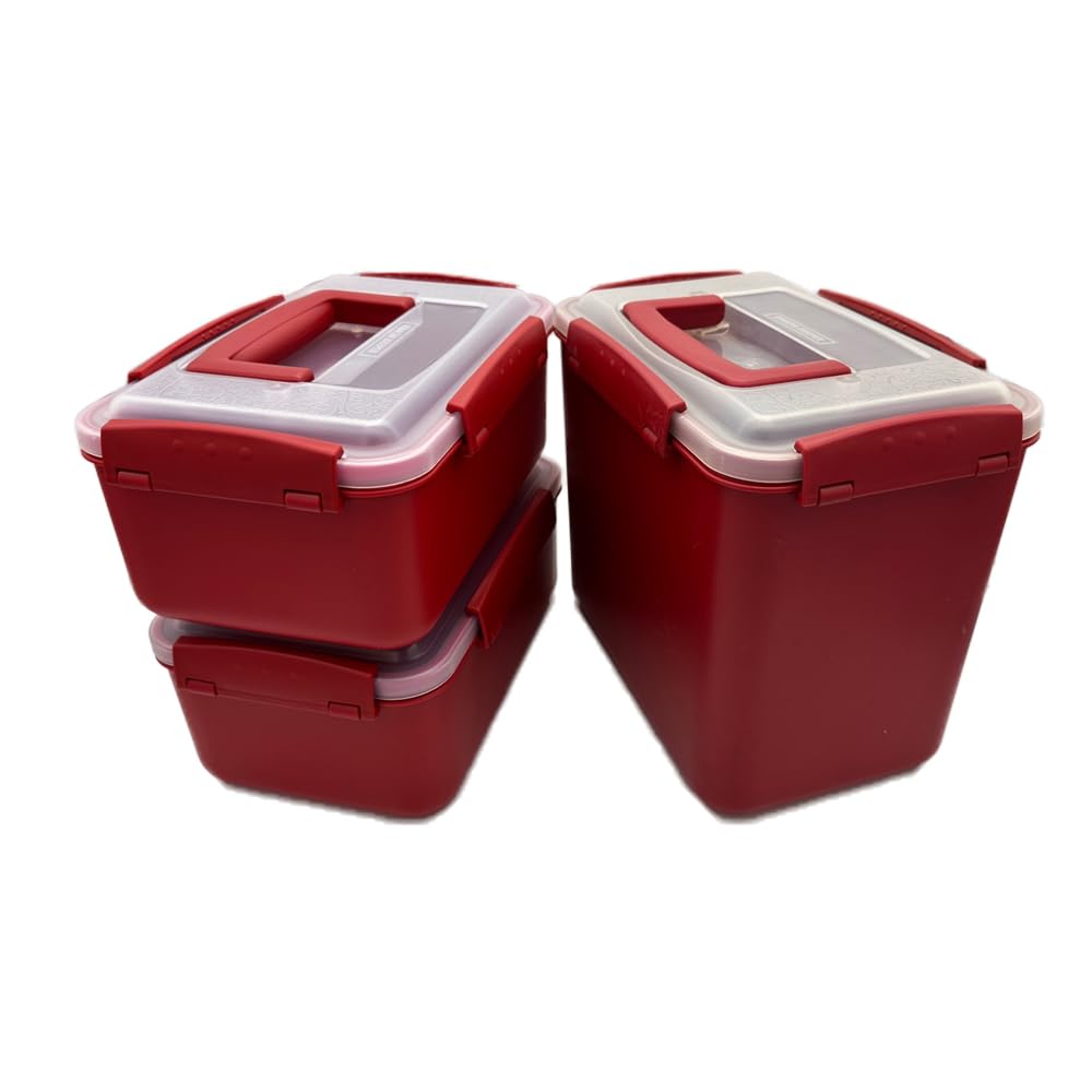 7L-1, 3.2L-2, Airtight Kimchi Container with Handle, Multi-Purpose Food Storage Box,Translucent lid container,Kimchi Fermentation container, fruit-pickle container Compatible with All Refrigerator