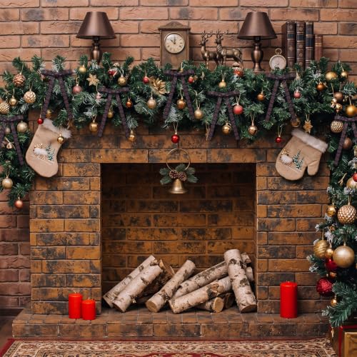 Norme Navy Blue Plaid Christmas Ornaments Bow Set - 24 Pcs Tartan Ribbon Decor