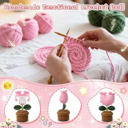 crochet flower gift for mom - from daughter son - Christmas mom gift (Variation: Mom)