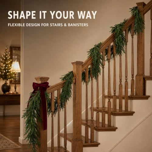 6FT Norfolk Pine Garland for Christmas Decorations Indoor Outdoor