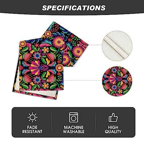 Artoid Mode Floral Dia De Los Muertos Serape Fiesta Mexican Table Runner, Mexico Day of The Dead Kitchen Dining Table Decoration for Home Party Decor 13x36 Inch