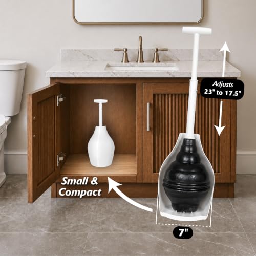Korky BeehiveMAX Hideaway Toilet Plunger & Holder - White