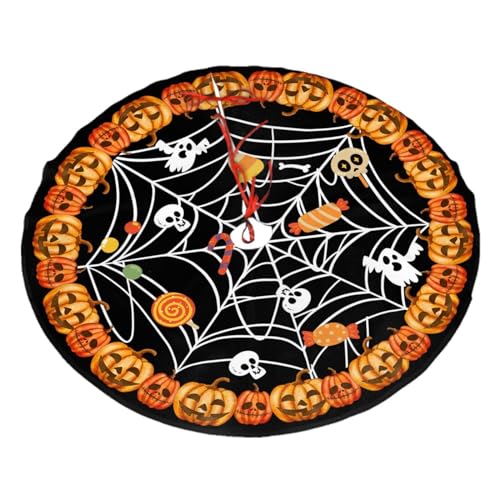Majoug Black 48-Inch Christmas Tree Skirt for Holiday Decoration, Festive Home Accent