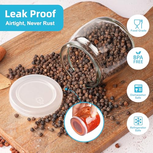 40 Pack 7oz Glass Jars with Cork & PE Lids for Food Storage & Crafts