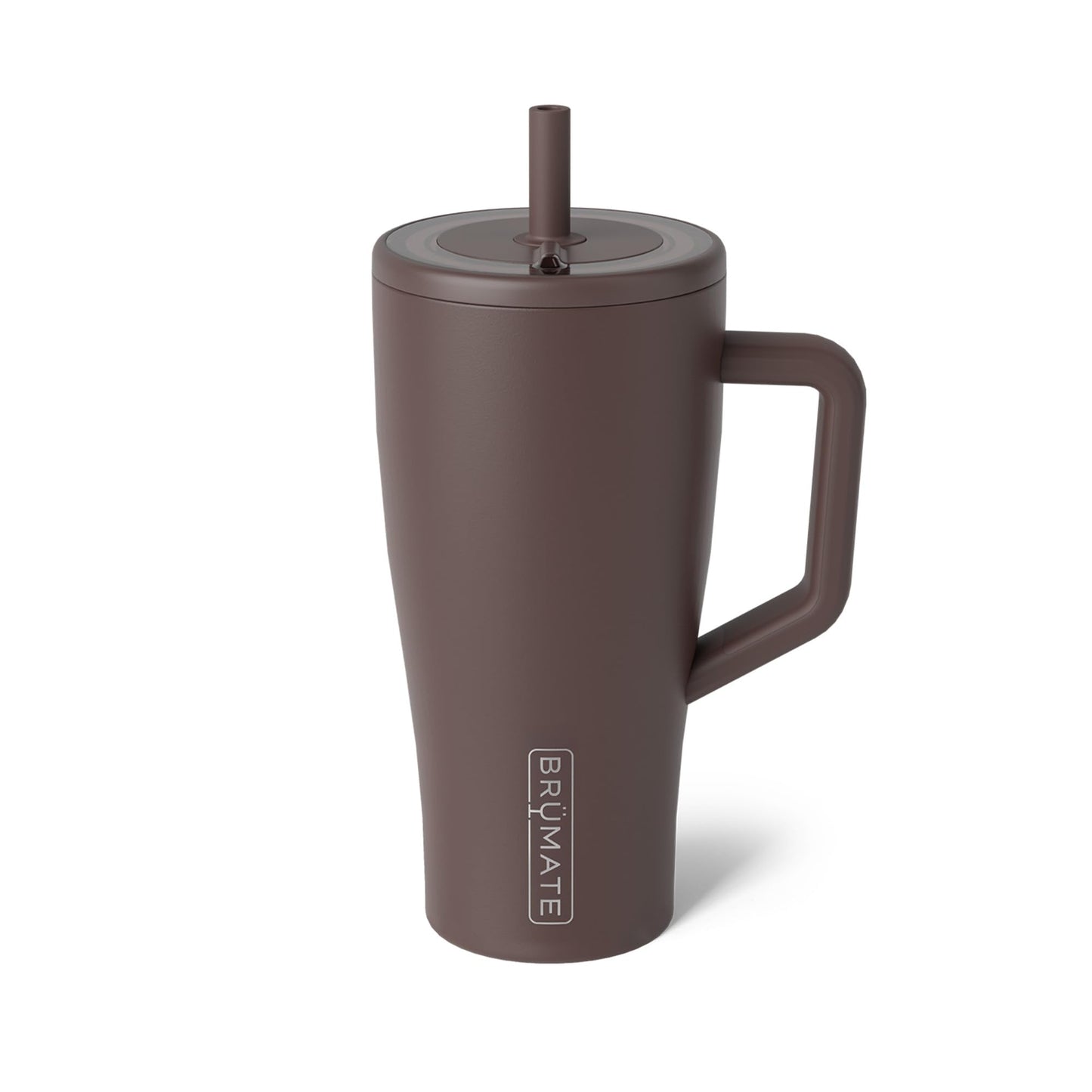 BrüMate Era 30 oz Tumbler with Handle & Straw | 100% Leakproof Insulated Water Bottle Tumbler with Lid & Flexible SoftSip Straw | Made of Stainless Steel | Cup Holder Friendly | 30oz (Java)