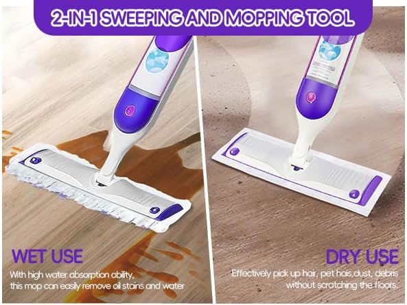Pure Realm Disposable Power Mop Refills - 32 Count Unscented Multi-Surface Cleaning Pads