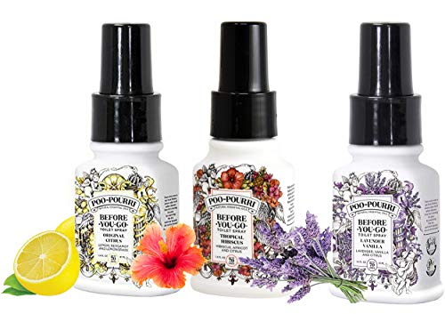 Poo-Pourri Toilet Spray Set - Citrus, Lavender Vanilla & Tropical Hibiscus, 1.4 oz Each