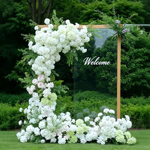 Ivory Faux Hydrangea Flowers Bulk - 100 Pcs Artificial Silk Flowers with Stems for Wedding & Home Decor