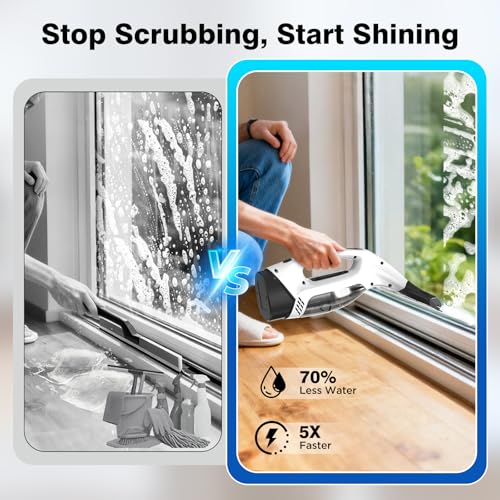 Cordless Electric Window Vacuum Squeegee 2000Pa - Beige
