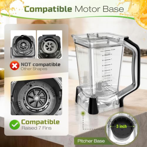72oz Ninja Blender Replacement Pitcher Compatible with BN750 BN751 BN801