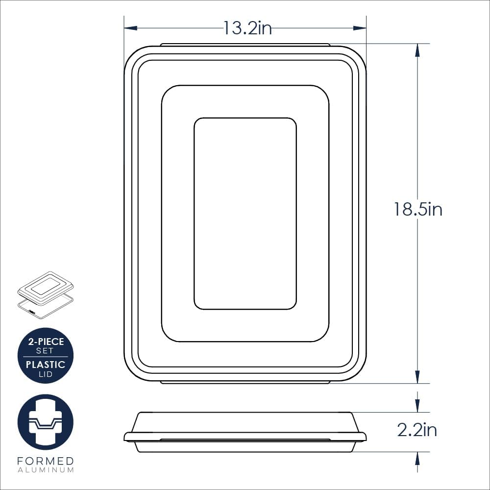 Nordic Ware Naturals Half Sheet Pan with Lid - Durable, Non-Stick Baking Tray for Easy Cooking