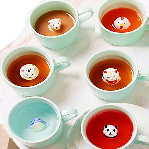 Celadon Polar Bear 8 oz 3D Ceramic Mug - Cute Animal Inside Cup Gift for Kids