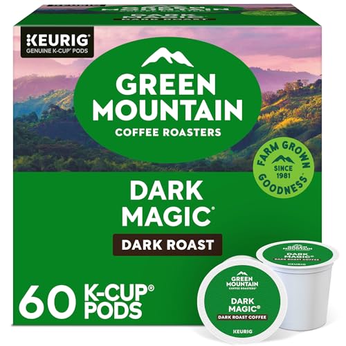 Green Mountain Coffee Roasters Dark Magic Coffee Pods 10 Count Pack of 6 - Keurig Compatible, Recyclable, Bold Roast