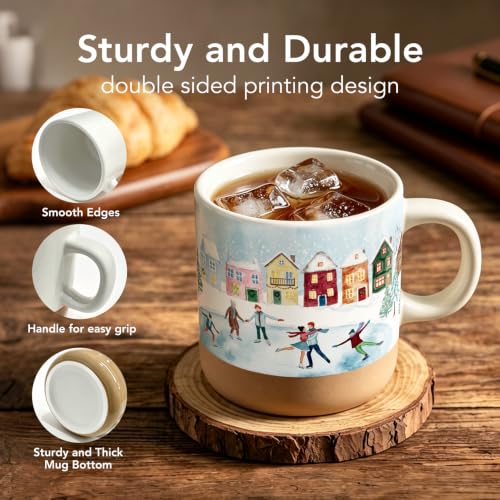 Holiday Winter Cup for Coffee, Tea & Hot Chocolate, Novelty Ceramic