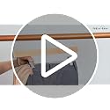 Amber Home 24 Pack Wooden Pants Hangers with Adjustable Clips, 14"