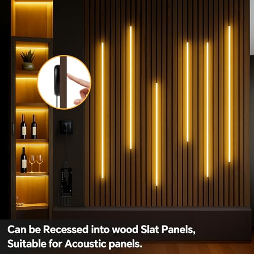 AIMENGTE 6 x 6.6ft 12V COB LED Cabinet Lights Dimmable Warm White Strip Kit