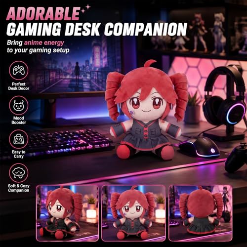 Collectible Pink Twin-Tail Girl Plush - 22cm Anime Soft Toy for Fans & Collectors