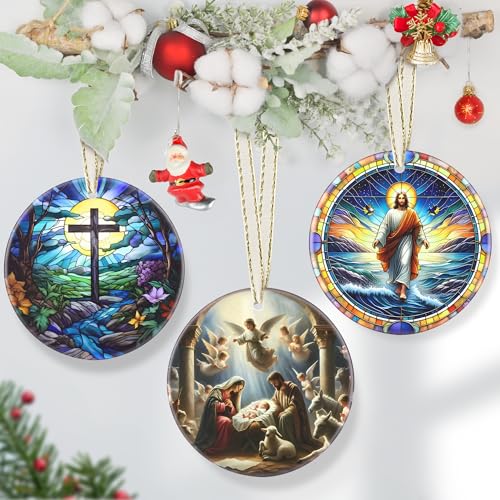 Nativity Christian Ornament - Religious Gift Idea for Christmas Tree