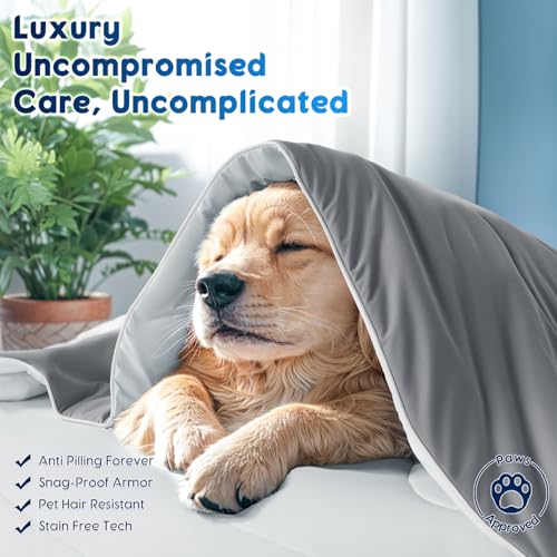 Cooling Blanket for Hot Sleepers King Frosty Light Grey 106x90 - Breathable Summer Bedding
