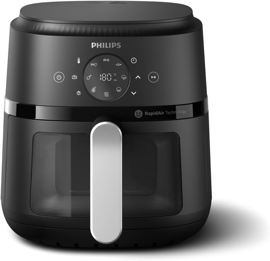 Philips Air Fryer 2000 Series - 13-in-1 Functions, 6.6 Quarts, Compact Design, Black | NA231/00