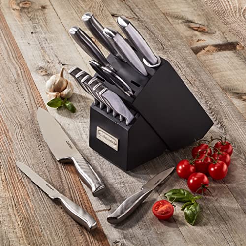 15-Piece German Stainless Steel Hollow Handle Cutlery Set - Textured Handles