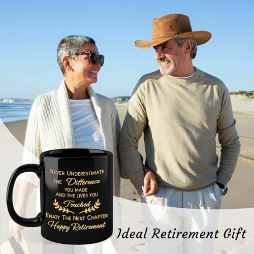 Black Retirement Mug for Men & Women 2026 - Happy Retirement Gift