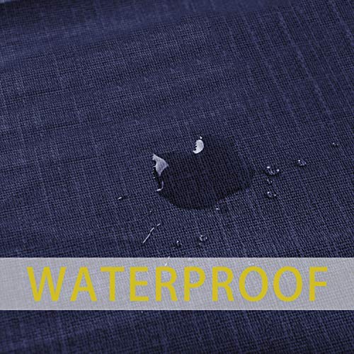 sancua 100% Waterproof Rectangle PVC Tablecloth - 60 x 120 Inch - Oil Proof Spill Proof Vinyl Table Cloth, Wipe Clean Table Cover for Dining Tables, Buffet Parties and Camping, Navy