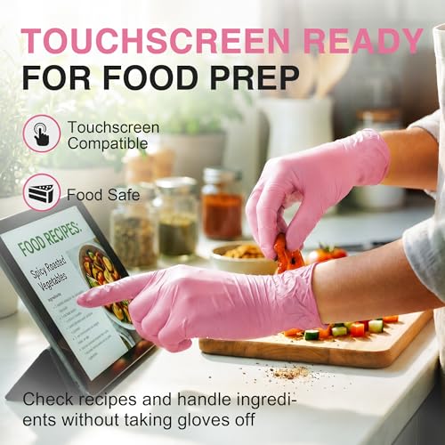 Schneider Nitrile Exam Gloves Medium 1000 Pairs Powder & Latex Free Pink