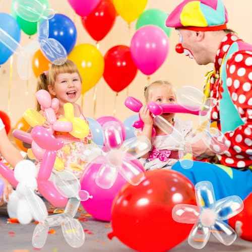 260 Balloons Clear, Long Balloons 100PCS, Animal Balloon, Modeling Transparent Long Skinny Balloon, Party Favors for Birthday Party Wedding Graduation Christmas Decoration