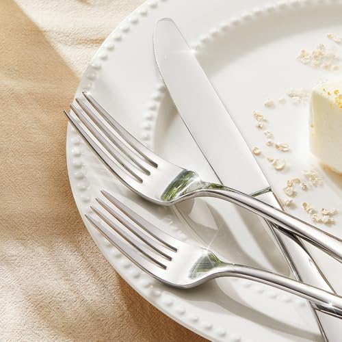 65-Piece Silverware Set for 12 - Stainless Steel Flatware with Serving Utensils