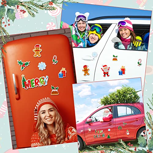 Yinder 12-Pack Christmas Refrigerator Magnets Set - Snowman, Santa, Tree & More