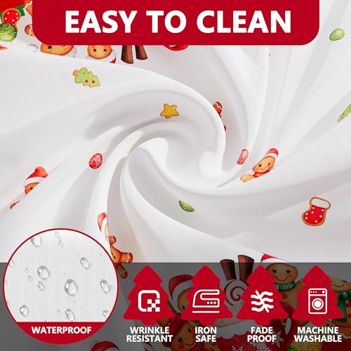 Siilues Christmas Tablecloth 60x104 Rectangular – Premium Polyester with Water-Resistant Finish
