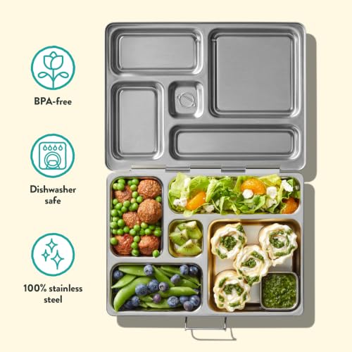 Kids Mermaid Bento Lunch Box Set with Insulated Bag & Food Containers - PlanetBox Rover, Mermaid Variation