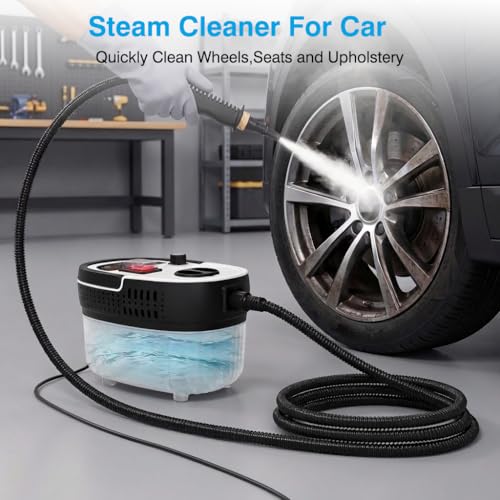 15-in-1 Steam Cleaner for Home & Car Deep Cleaning, Fast Heat-Up
