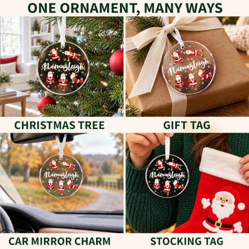 ZAGKOO Yoga Christmas Ornament 2026 – Santa Poses, Gift for Yoga Lovers