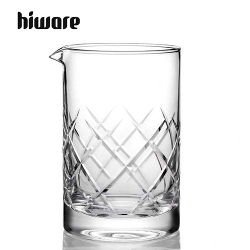 Hiware Professional 24 Oz Cocktail Mixing Glass, Thick Bottom Seamless Crystal Mixing Glass