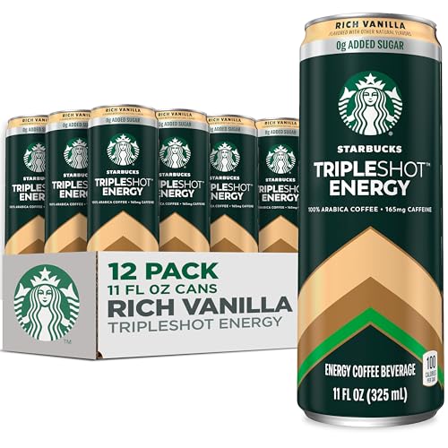 Starbucks Tripleshot Coffee Energy Drink Vanilla 11 Fl Oz Cans Pack of 12