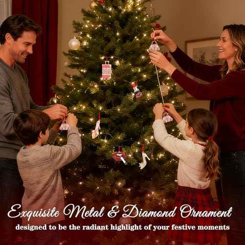 WhatSign Pink Handbag Christmas Ornaments - Metal Ornaments for Christmas Tree Decorations Keepsake Gifts for Women Girls Sister