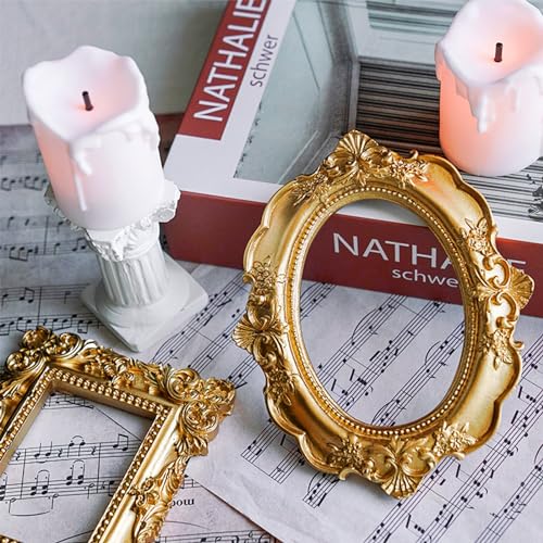Vintage Resin Picture Frame 40 Pcs Mini Gold Photo