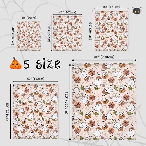 Cowboy Halloween 60x80 Lightweight Flannel Blanket - JOCASA