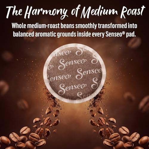 Strong Dark Roast Coffee Pods - 144 Count for Senseo & Compatible Coffee Machines