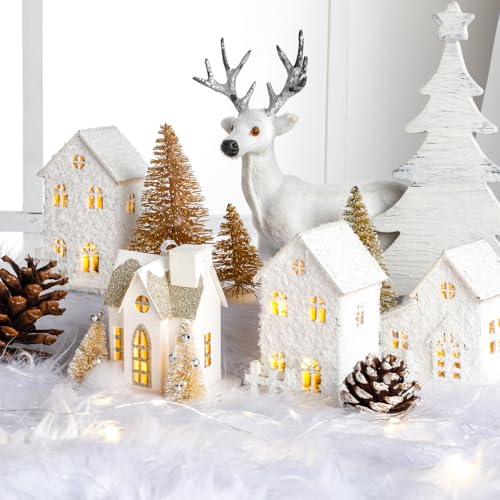 Drydiet 1.3 x 4.9 ft Thick Fluffy Snow Blanket for Christmas Village White, 40 x 150 cm