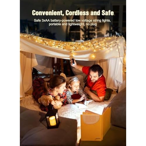 Battery Operated Christmas String Lights, 8ft 20 LED Mini Lights with Timer, Christmas Tree Lights for Indoor Outdoor Bedroom Wedding Party Holiday Xmas Decoration£¬Warm White